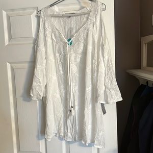 NWT light and flowy white top